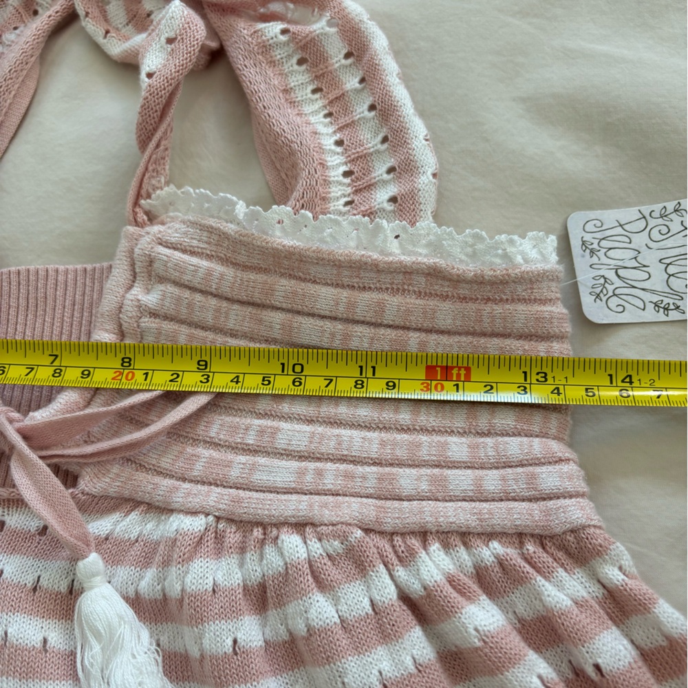 FREE PEOPLE Pink & White Knit Top - Picture 9 of 9